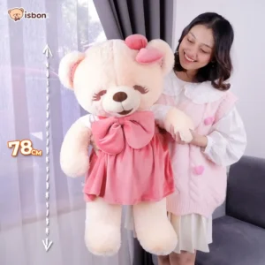ISTANA BONEKA Beruang Bonita Dress 80cm 31inc With Ribbon Pita Besar