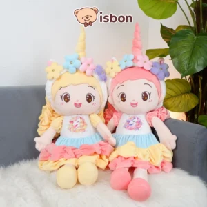 ISTANA BONEKA Cewek Cantik Floopy Rainbow Cibby Kepang dan Baju Unicorn