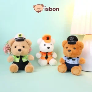 ISTANA BONEKA Gantungan Kunci Beruang Officer Bear with Baju Seragam Profesi