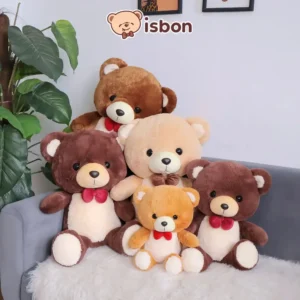 ISTANA BONEKA Beruang Floopy Bubu Bear with Pita Warna Mainan Anak Hadiah Ulang Tahun Anniversary Cowok Cewek