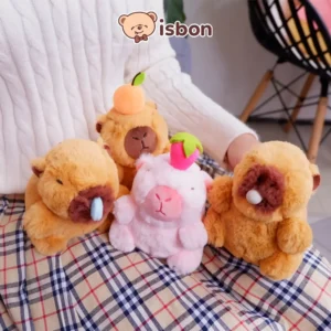 ISTANA BONEKA Gantungan Kunci Capybara Bubble Snot Mini Brown Tas Punggung Lucu Berang-Berang