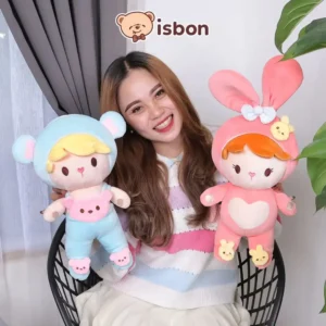 ISTANA BONEKA Beruang Karakter Couple Jolly Bear 13in Cowok Cewek Costume Bunny