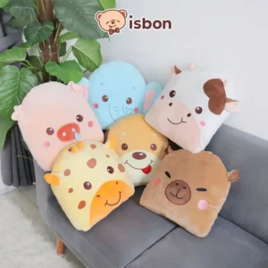 ISTANA BONEKA Bantal Kepala Shape Cushion Animal Sandaran Punggung Hiasan Dekorasi Ruangan Teman Tidur Cowok Cewek Dog Elephant Pig Giraffe