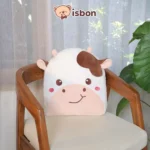 ISTANA BONEKA Bantal Kepala Shape Cushion Animal Sandaran Punggung Hiasan Dekorasi Ruangan Teman Tidur Cowok Cewek Dog Elephant Pig Giraffe - COW